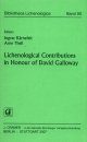 Lichenological Contributions in Honour of David Galloway