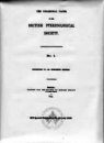 The Occasional Paper of the British Pteridological Society 1875