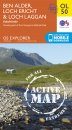 OS Explorer Map OL50: Ben Alder, Loch Ericht & Loch Laggan