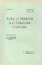 Revue de Zoologie et de Botanique Africaines, Volume 20 & Bulletin CZC Volume 7 (4-Volume Set)