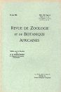 Revue de Zoologie et de Botanique Africaines, Volume 20 & Bulletin CZC Volume 7 (4-Volume Set)