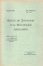 Revue de Zoologie et de Botanique Africaines, Volume 18 (3-Volume Set)