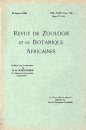 Revue de Zoologie et de Botanique Africaines, Volume 18 (3-Volume Set)