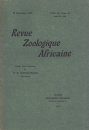 Revue de Zoologie et de Botanique Africaines, Volume 11 (4-Volume Set)