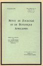 Revue de Zoologie et de Botanique Africaines, Volume 27 & Bulletin CZC Volume 12 (3-Volume Set)