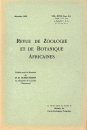 Revue de Zoologie et de Botanique Africaines, Volume 27 & Bulletin CZC Volume 12 (3-Volume Set)