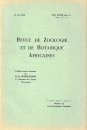 Revue de Zoologie et de Botanique Africaines, Volume 28 (4-Volume Set)
