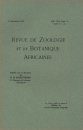 Revue de Zoologie et de Botanique Africaines, Volume 21 & Bulletin CZC Volume 8 (4-Volume Set)