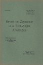 Revue de Zoologie et de Botanique Africaines, Volume 21 & Bulletin CZC Volume 8 (4-Volume Set)