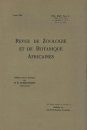 Revue de Zoologie et de Botanique Africaines, Volume 24 & Bulletin CZC Volume 10 (4-Volume Set)