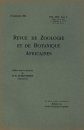 Revue de Zoologie et de Botanique Africaines, Volume 24 & Bulletin CZC Volume 10 (4-Volume Set)