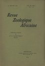 Revue de Zoologie et de Botanique Africaines, Volume 3 (3-Volume Set)