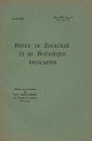 Revue de Zoologie et de Botanique Africaines, Volume 26 & Bulletin CZC Volume 11 (4-Volume Set)