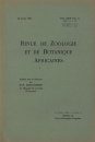 Revue de Zoologie et de Botanique Africaines, Volume 29 & Bulletin CZC Volume 13 (4-Volume Set)