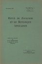 Revue de Zoologie et de Botanique Africaines, Volume 29 & Bulletin CZC Volume 13 (4-Volume Set)