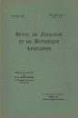 Revue de Zoologie et de Botanique Africaines, Volume 30 & Bulletin CZC Volume 14 (4-Volume Set)