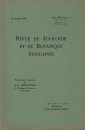 Revue de Zoologie et de Botanique Africaines, Volume 30 & Bulletin CZC Volume 14 (4-Volume Set)