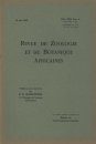Revue de Zoologie et de Botanique Africaines, Volume 30 & Bulletin CZC Volume 14 (4-Volume Set)