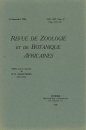 Revue de Zoologie et de Botanique Africaines, Volume 16 & Bulletin CZC Volume 5 (4-Volume Set)