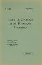 Revue de Zoologie et de Botanique Africaines, Volume 31 & Bulletin CZC Volume 15 (3-Volume Set)