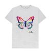 Paint Splatter Butterfly T-Shirt Grey