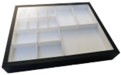 Storage Box with Glass Lid and Carton Inserts