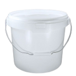 Plastic Bucket with Lid and Metal Handle