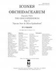 Icones Orchidacearum, Fascicle 15(1)
