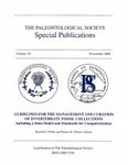 Guidelines for the Management and Curation of Invertebrate Fossil Collections Including a Data Model and Standards for Computerization