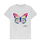 Paint Splatter Butterfly T-Shirt Grey