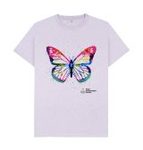 Paint Splatter Butterfly T-shirt Light Purple XS