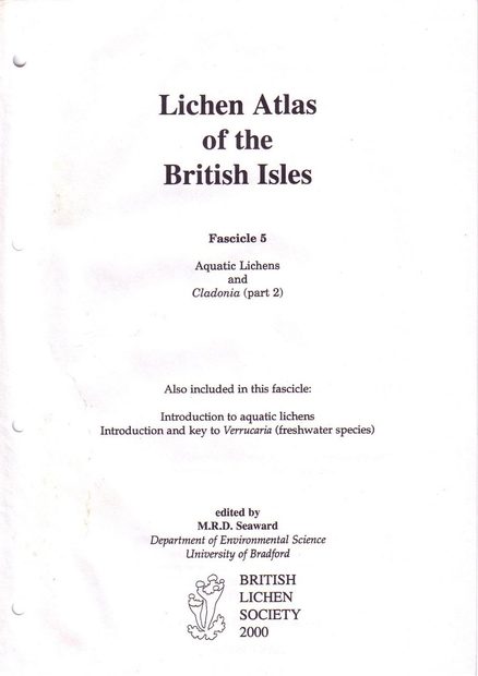 Lichen Atlas of the British Isles: Fascicle 5
