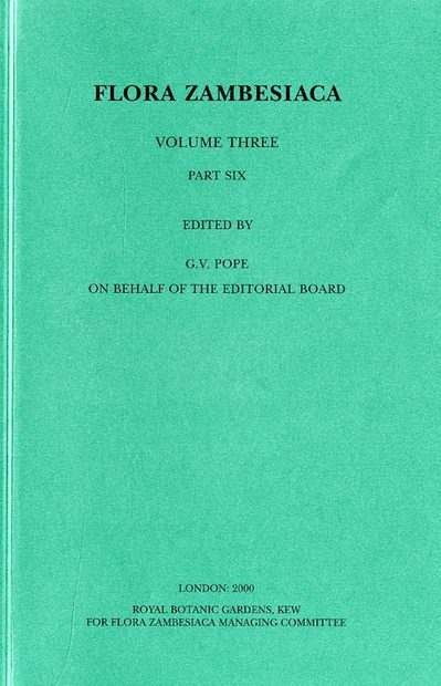 Flora Zambesiaca, Volume 3, Part 6: Papilionideae - Desmodieae, Psoraleeae, Aeschynomene