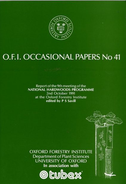 National Hardwoods Programme: Report of the Ninth Meeting, 2 October 1991