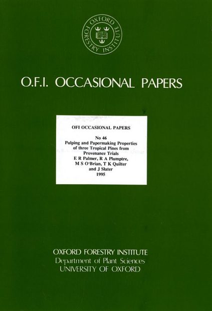 Pulping and Papermaking Properties of three Tropical Pines from Provenance Trials