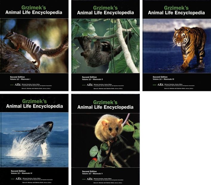 Grzimek's Animal Life Encyclopedia, Volumes 12-16: Mammals