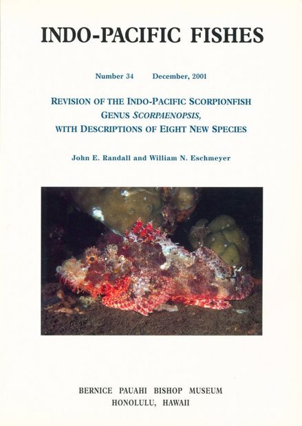 Revision of the Indo-Pacific Scorpionfish Genus Scorpaenopsis with Descriptions of Eight New Species