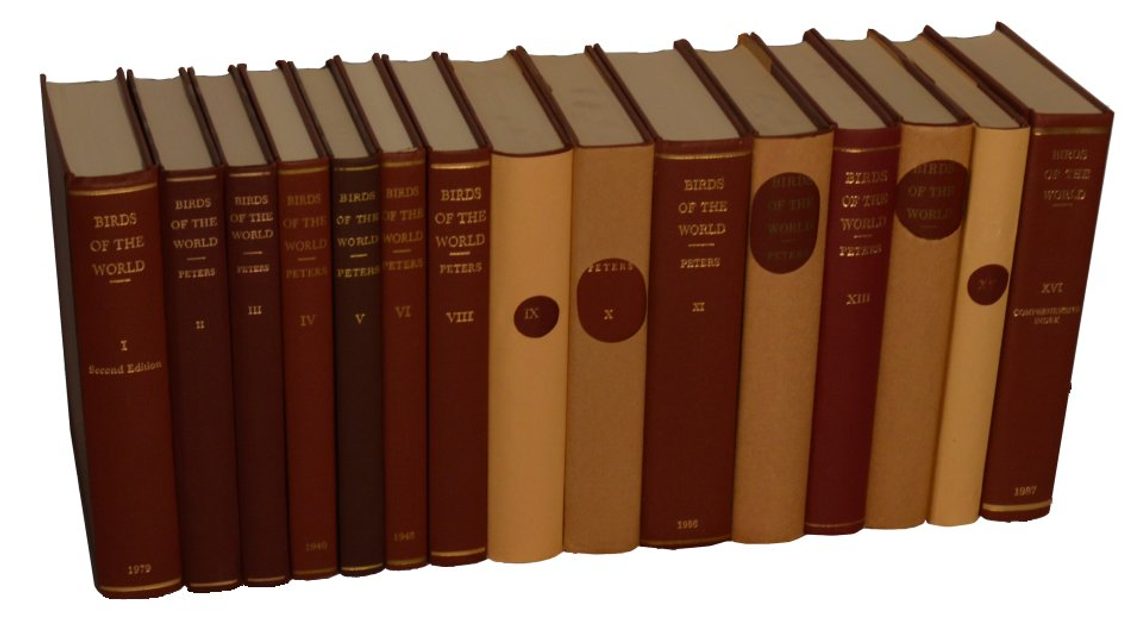 Check-List of Birds of the World (15-Volume Set, Vols 1-6 and Vols 8-16)