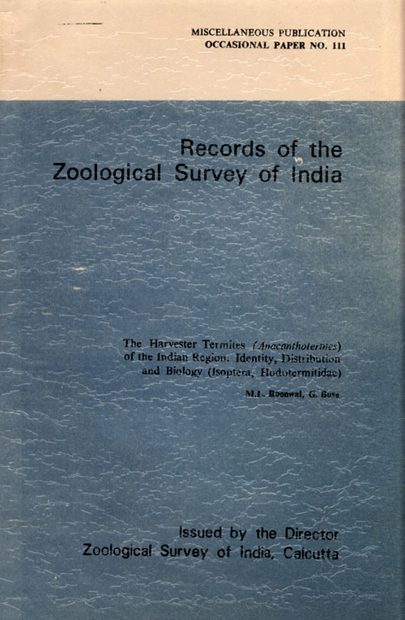 The Harvester Termites (Anacanthotermes) of the Indian Region