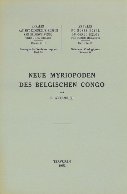 Neue Myriopoden des Belgischen Congo [New Myriapods of the Belgian Congo]