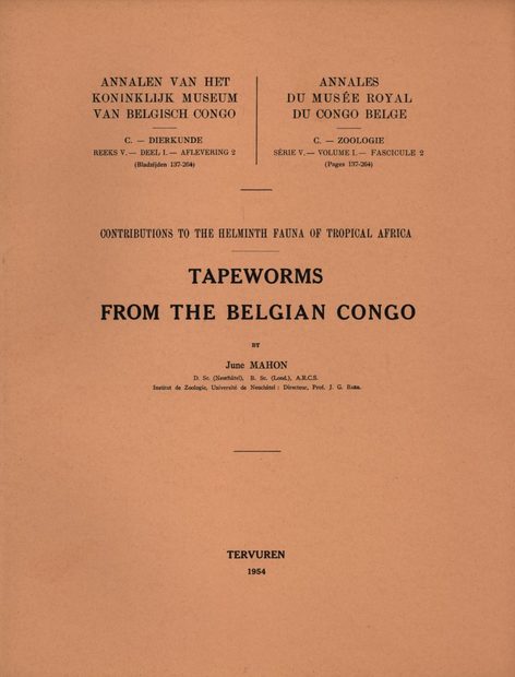 Contributions to the Helminth Fauna of Tropical Africa – Tapeworms from the Belgian Congo