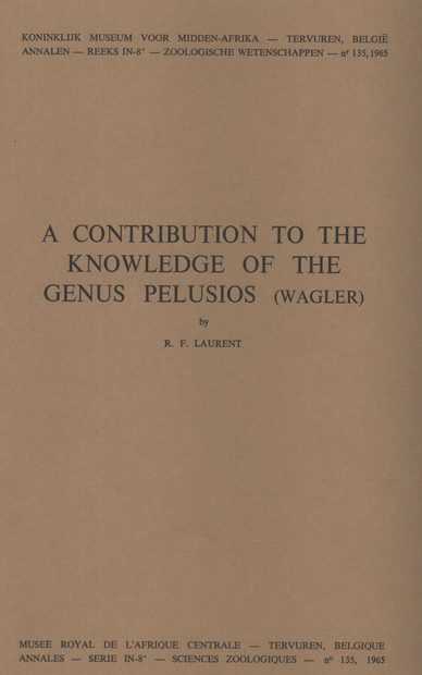 A Contribution to the Knowledge of the Genus Pelusios (Wagler)