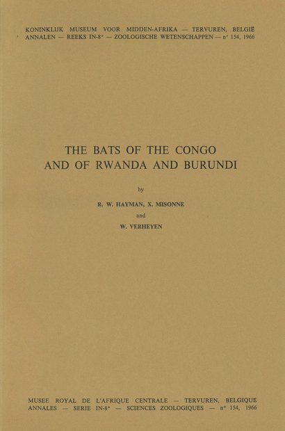 The Bats of the Congo and of Rwanda and Burundi