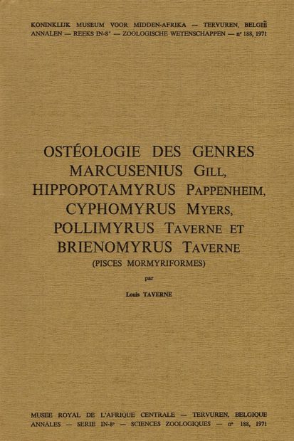 Ostéologie des Genres Marcusenius Gill, Hippopotamyrus Pappenheim, Cyphomyrus Myers, Pollimyrus Taverne et Brienomyrus Taverne (Pisces Mormyriformes)