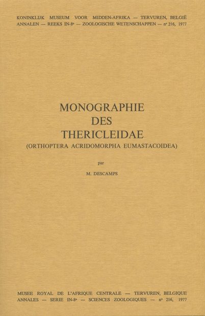 Monographie des Thericleidae (Orthoptera: Acridomorpha: Eumastocoidea) [Monograph of the Thericleidae]]