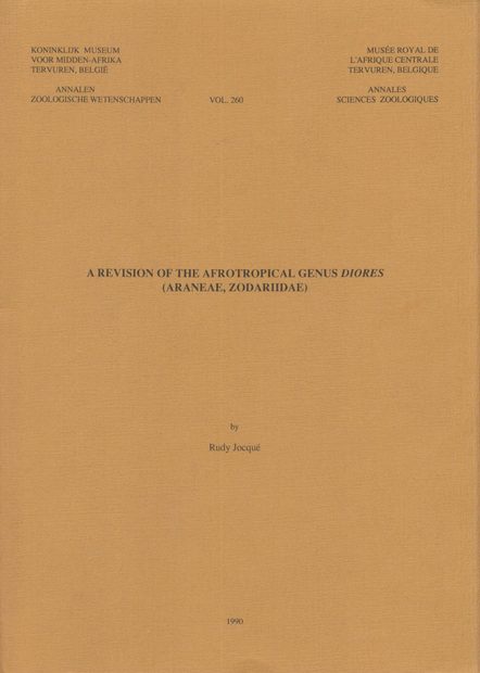 A Revision of the Afrotropical Genus Diores (Araneae, Zodariidae)