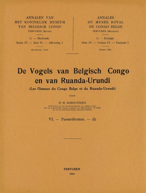 De Vogels van Belgisch Congo en van Ruanda-Urundi (Les Oiseaux du Congo belge et du Ruanda-Urundi), VI. Passeriformes (1)