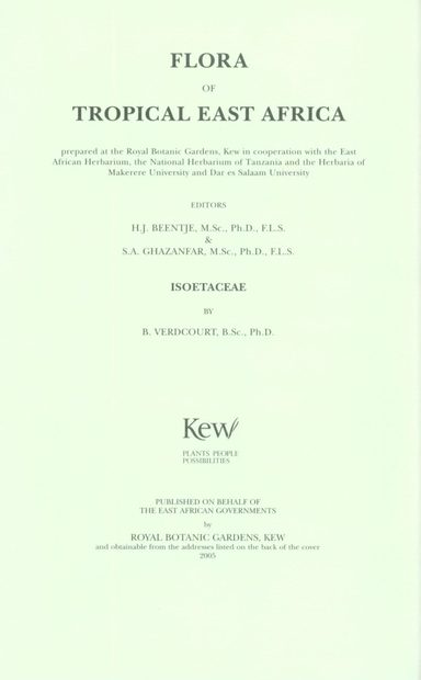 Flora of Tropical East Africa: Isoetaceae