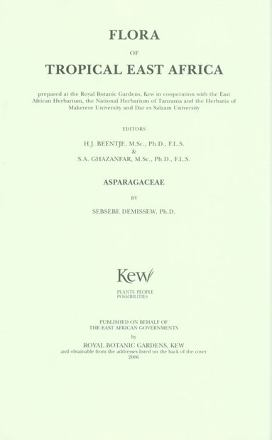 Flora of Tropical East Africa: Asparagaceae