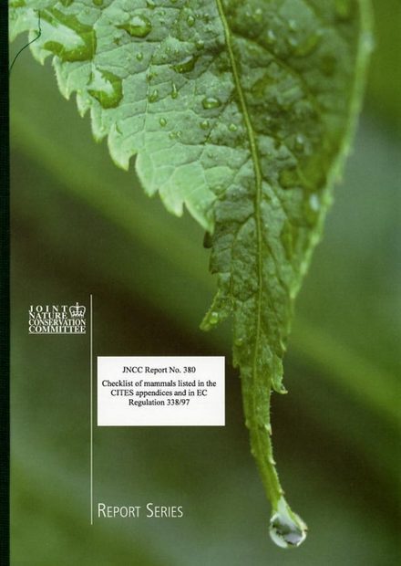 Checklist of Mammals Listed in the Cites Appendices and in EC Regulation 338/97